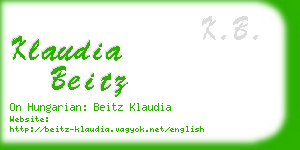 klaudia beitz business card